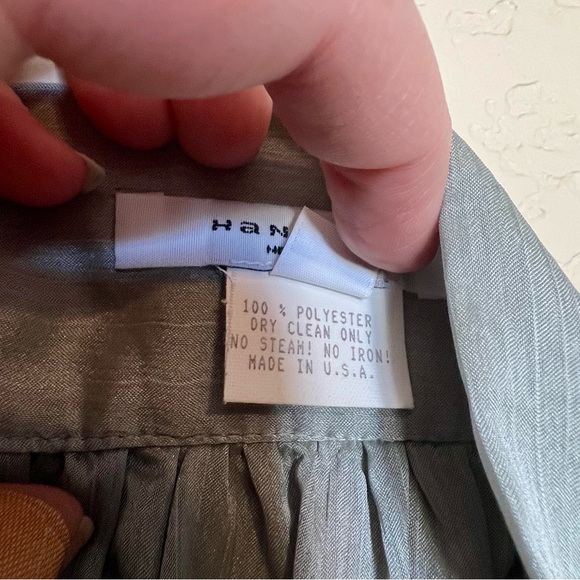 Han Feng New York Vintage 90s Light Green Flowy Maxi Skirt - Picture 6 of 7